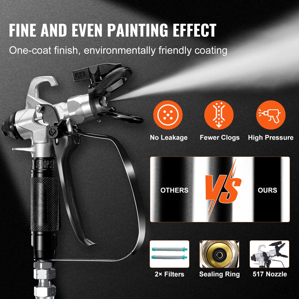 Stand Airless Paint Sprayer 3000PSI 750W Efficient Electric Airless Sprayer Handheld Paint Sprayers Fine Painting