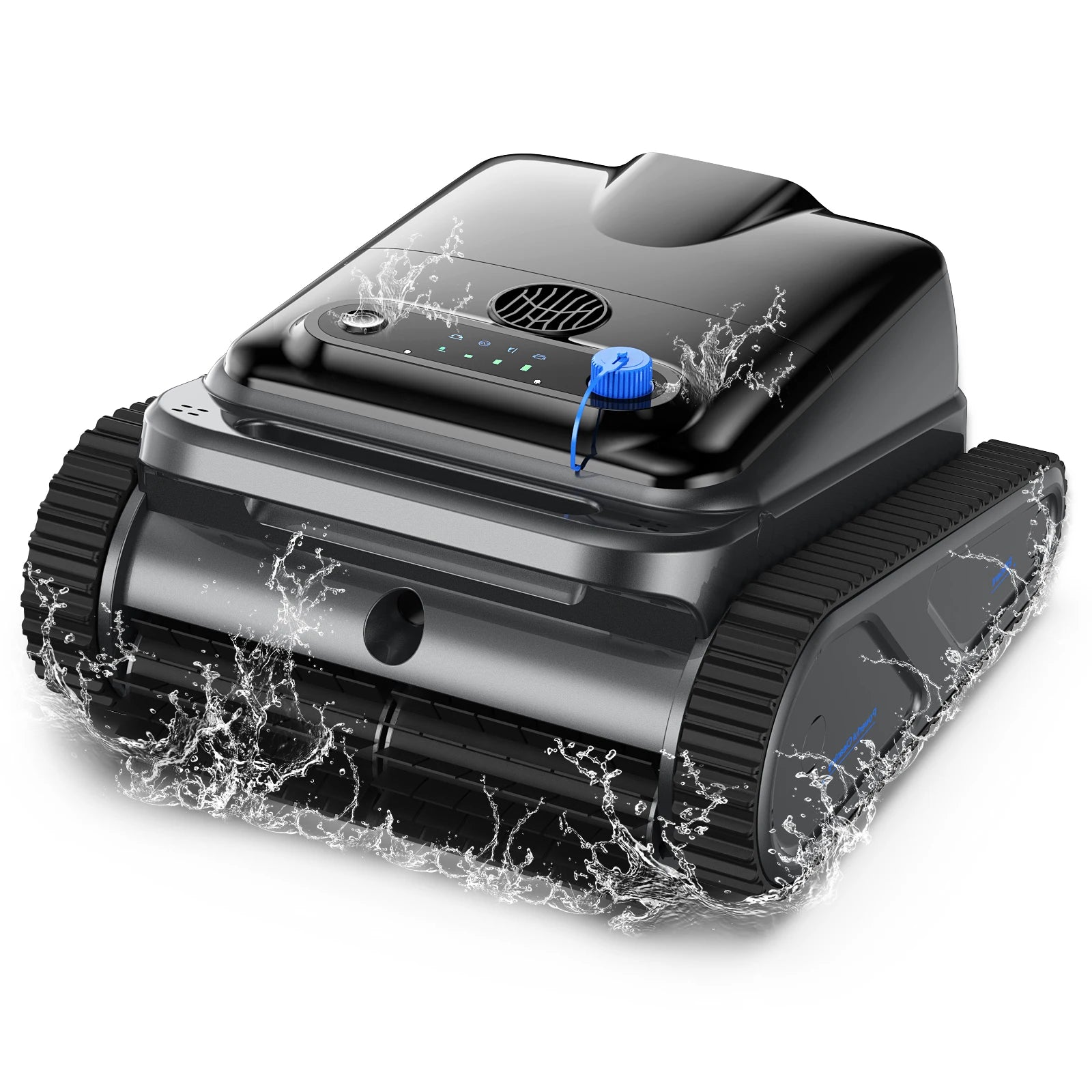 Robot Swimming Pool Cleaner 130Mins Runtime Self-Parking Powerful Cordless Floor Wall Auto Cleaning