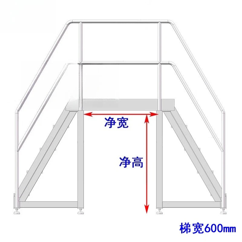 Aluminum alloy welded cross-line ladder Industrial climbing ladder Mobile cross-line ladder Disassembly and assembly