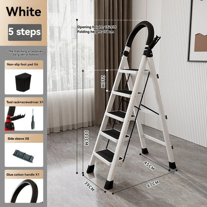 Folding Zigzag Step Ladder - Wide Pedal Indoor