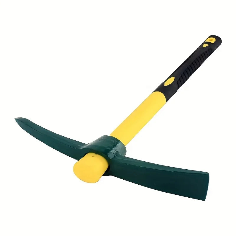 Versatile 2-in-1 Garden Pickaxe with Fiber Handle -  for Planting Flowers & Vegetables,Outdoor Camping Adventures, Cross Pickaxe
