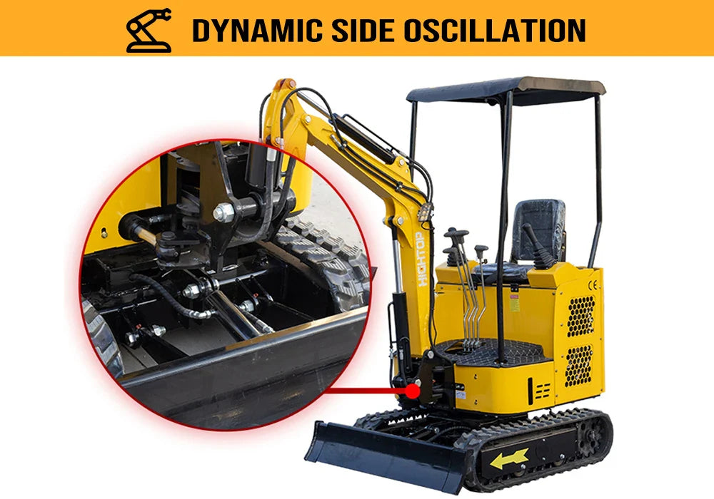 Mini Excavators 1.5 ton Mini Hydraulic Agricultural Digger for Garden Farm 1500 kg with Crawler Door to Door