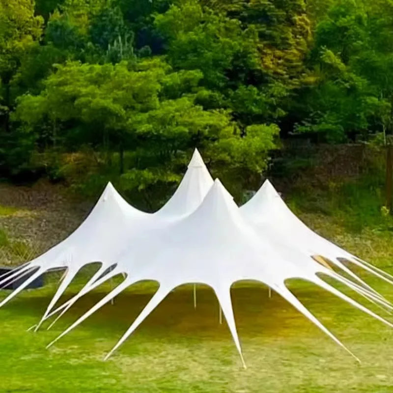Single Double Pole Star Canopy Tents Octopus Canopy Thicken 900D Oxford Cloth Shape Stretch Canopy Outdoor Peaks Starshade Tents