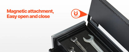 Portable Metal Tool Box with 3 Drawers