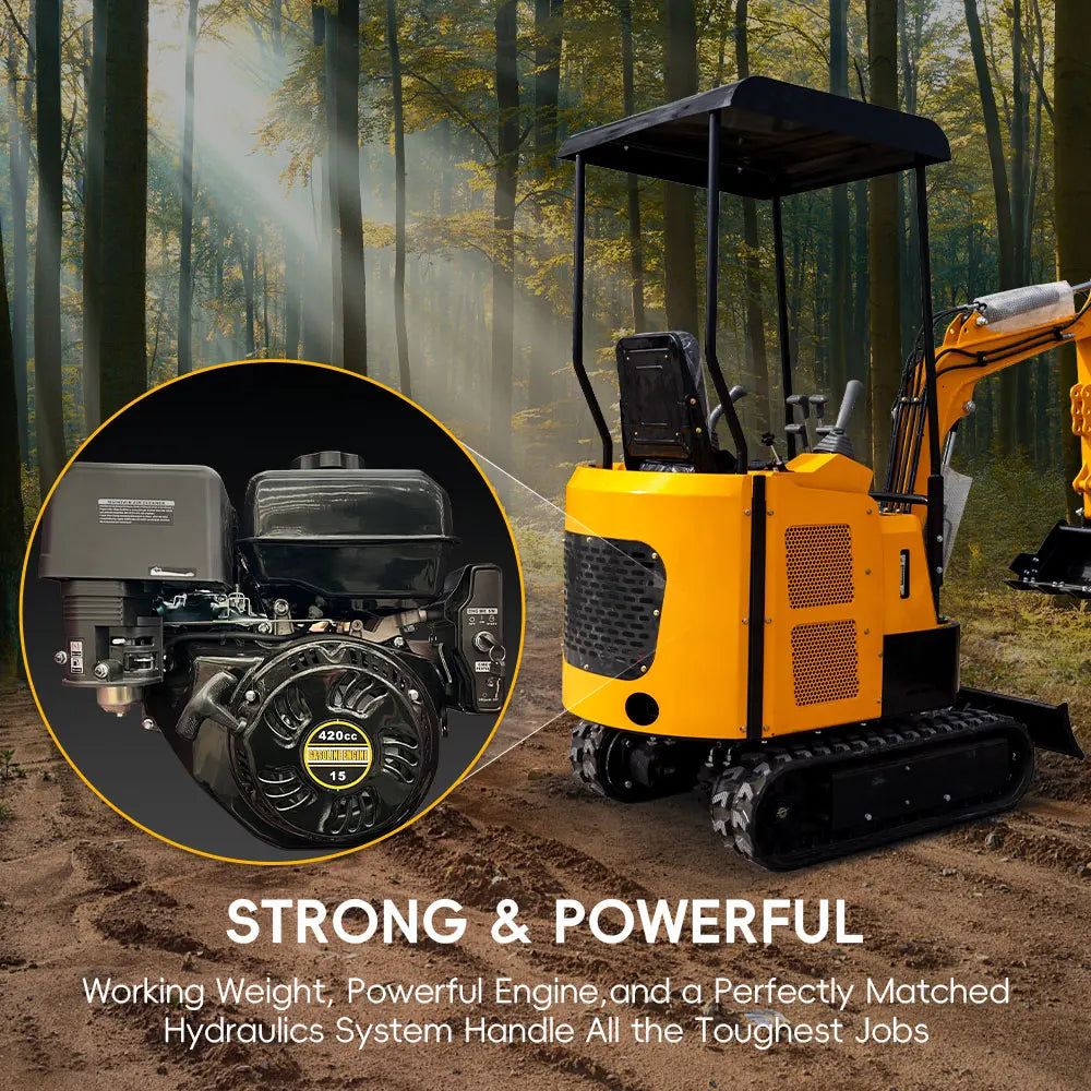 Mini Excavators 1.5 ton Mini Hydraulic Agricultural Digger for Garden Farm 1500 kg with Crawler Door to Door
