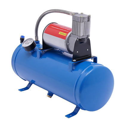 12V 150 PSI Train Horn Air Compressor Kit, 6L Tank