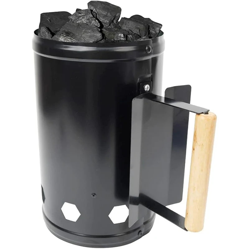 Camping Barbecue Can Charcoal Barrel Carbon Stove Charcoal Lighter Chimney Quick Fire Coal Starter Can Lighting Barrel