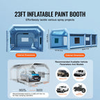 Paint Booth Inflatable Spray Booth with Powerful Blowers and Air Filter System Portable Car Paint Booth