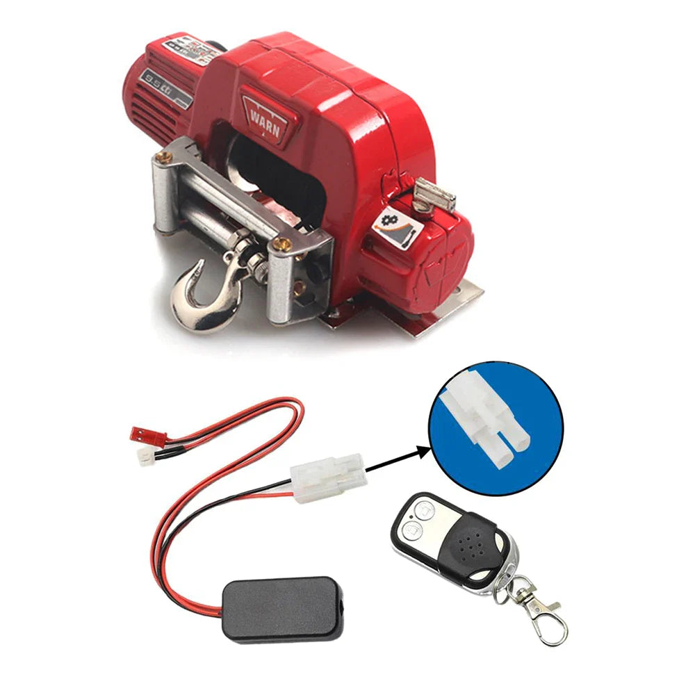 Metal Automatic simulation Simulated Winch for 1/10 1/8 RC Crawler Car Axial SCX10 III 90046 D90 TRX4 TRX-6 D110 90046 Redcat
