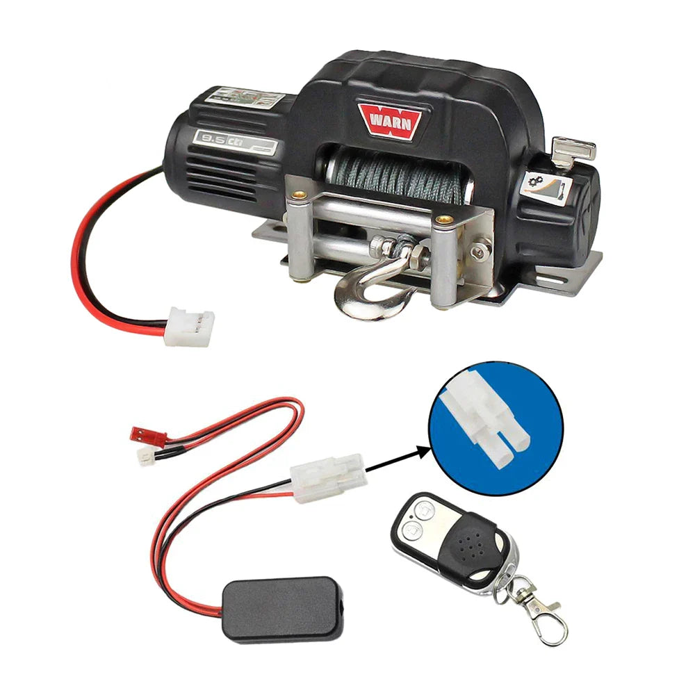 Metal Automatic simulation Simulated Winch for 1/10 1/8 RC Crawler Car Axial SCX10 III 90046 D90 TRX4 TRX-6 D110 90046 Redcat