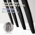 4-Tine Steel Garden Fork, 45-Inch Wood Handle, Heavy Duty Digging Tool for Soil Compost Mulching