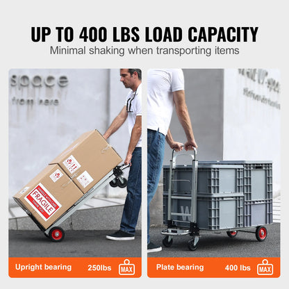 400 lbs Folding Hand Truck - Lightweight Utility Dolly