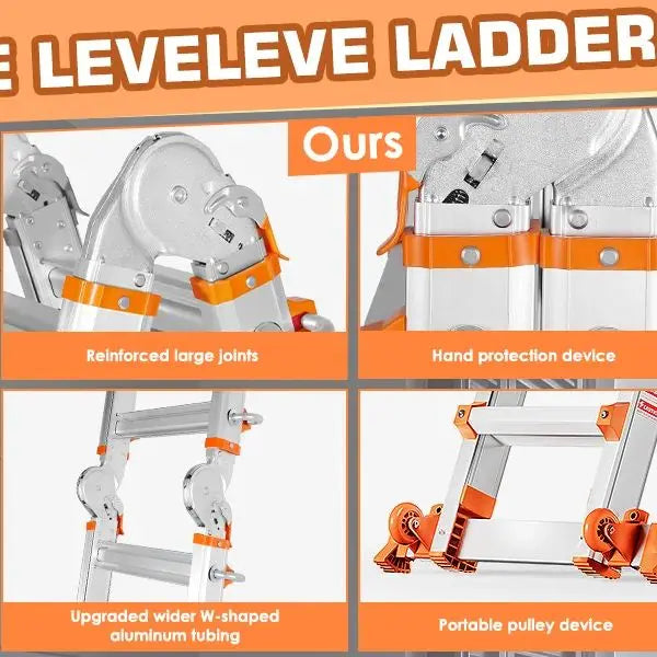 22 ft Multi-Position Ladder with Stabilizer & Wheels