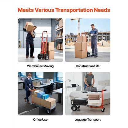 4-in-1 Aluminum Hand Truck Dolly 1000 lbs