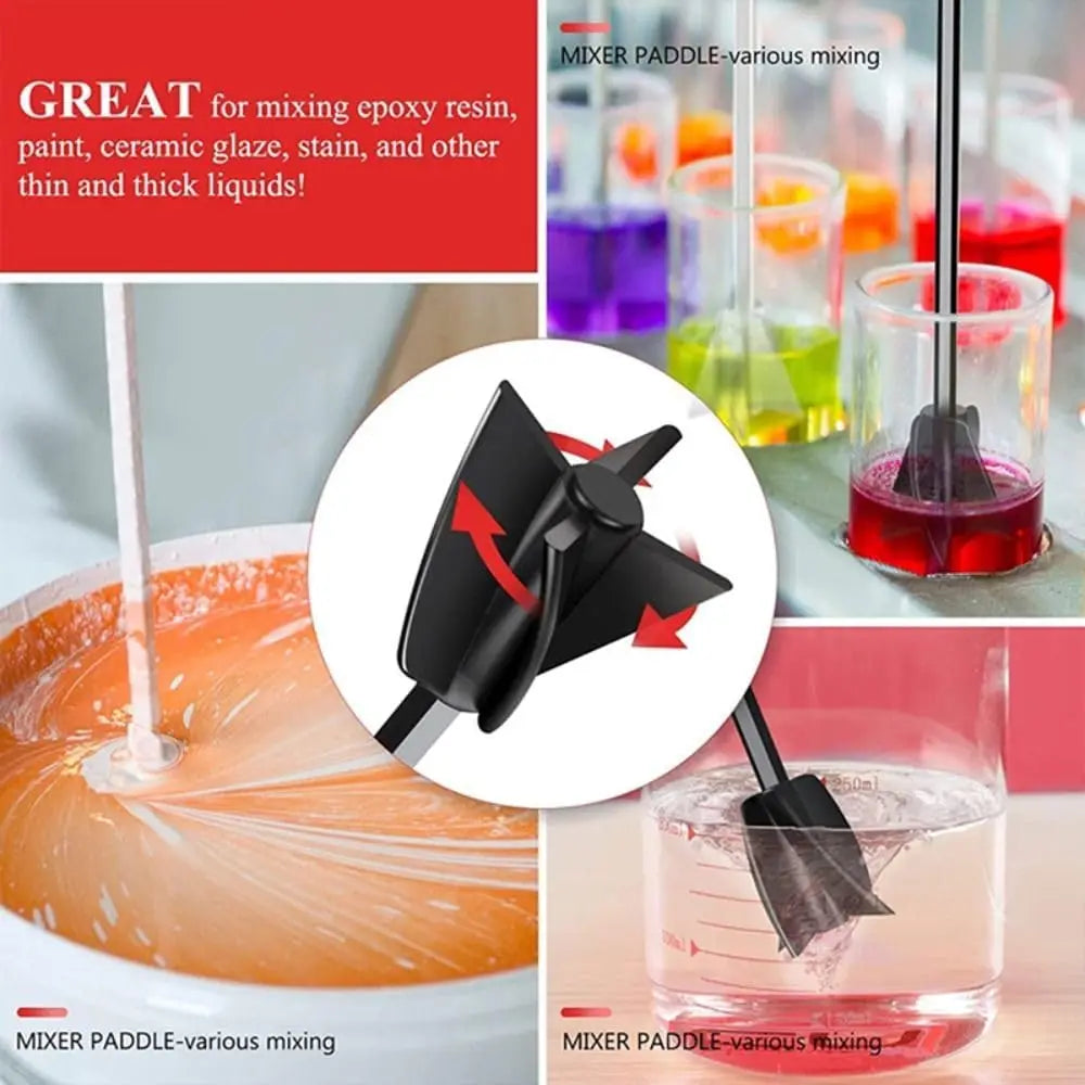 3-Pack Epoxy Resin & Paint Mixer Paddle - Hex Shank