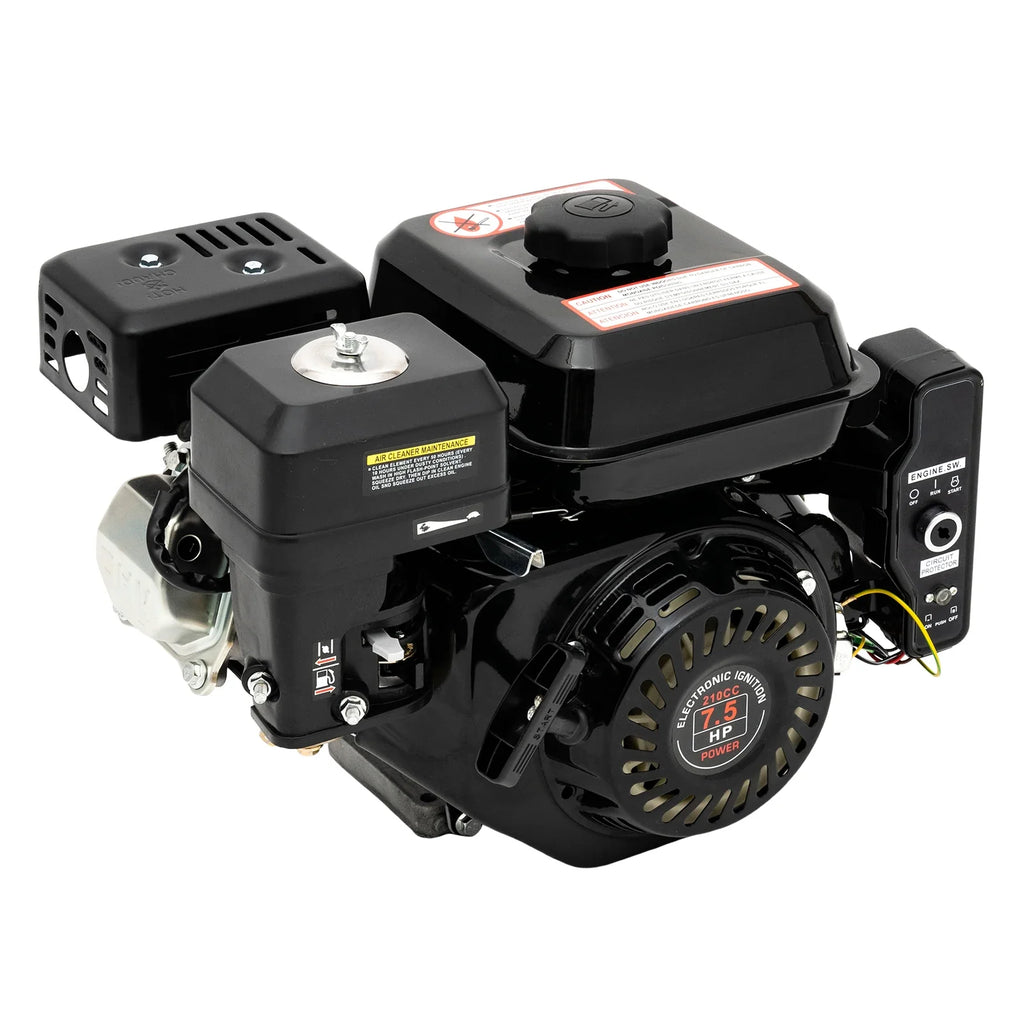 7.5HP 210cc 4-Stroke Petrol Engine With Electric Start Engine Single Cylinder for Compressor Scarifier Lawnmower Go Kart