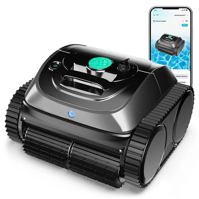 Cordless Robot Swimming Pool Vacuum Cleaner WYBOT C1 OS800 APP Control Ultra Stronger Suction 4600mAh 120mins Running Time