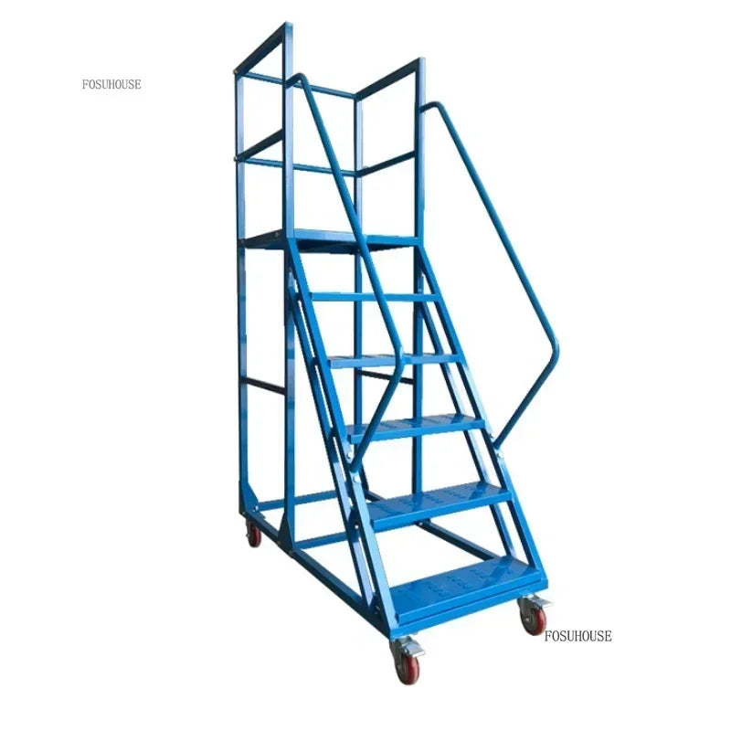Stable Mobile Platform Step Ladder Supermarket Warehouse Pickup Wheel Ladder Step Climbing Car Home Furniture Climbing Ladder