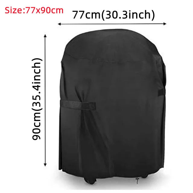 420D Oxford Cloth BBQ Cover Outdoor Dust Waterproof Rain Heavy-Duty Grill Cover Anti UV Duty Weber Heavy Protective Grill Cover