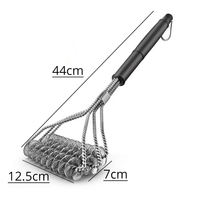 Safe Grill Brush - Bristle Free BBQ Grill Brush - Rust Resistant Stainless Steel Barbecue Cleaner - Great Grilling Accessories