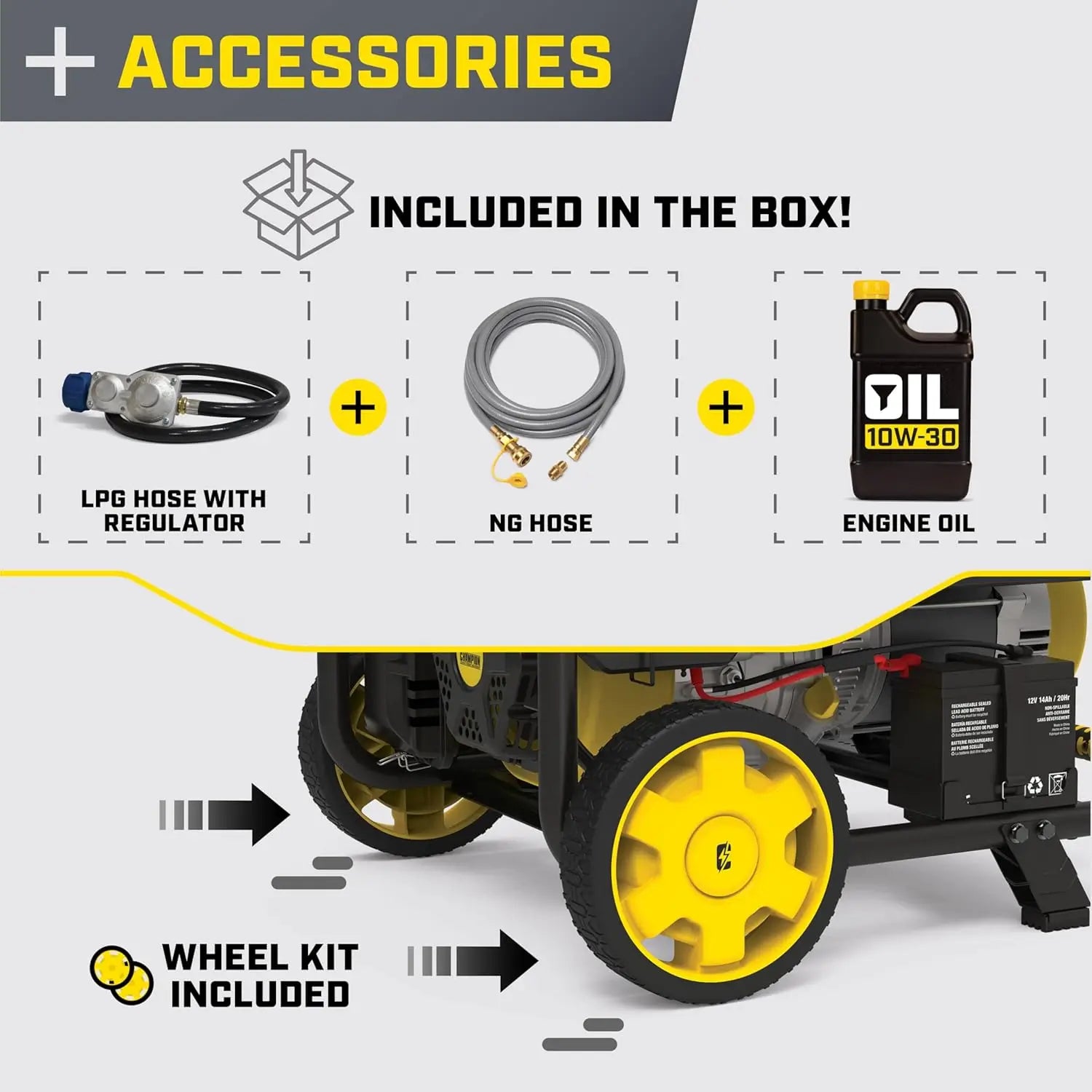 8125-Watt Electric Start Tri-Fuel Portable Generator with CO Shield