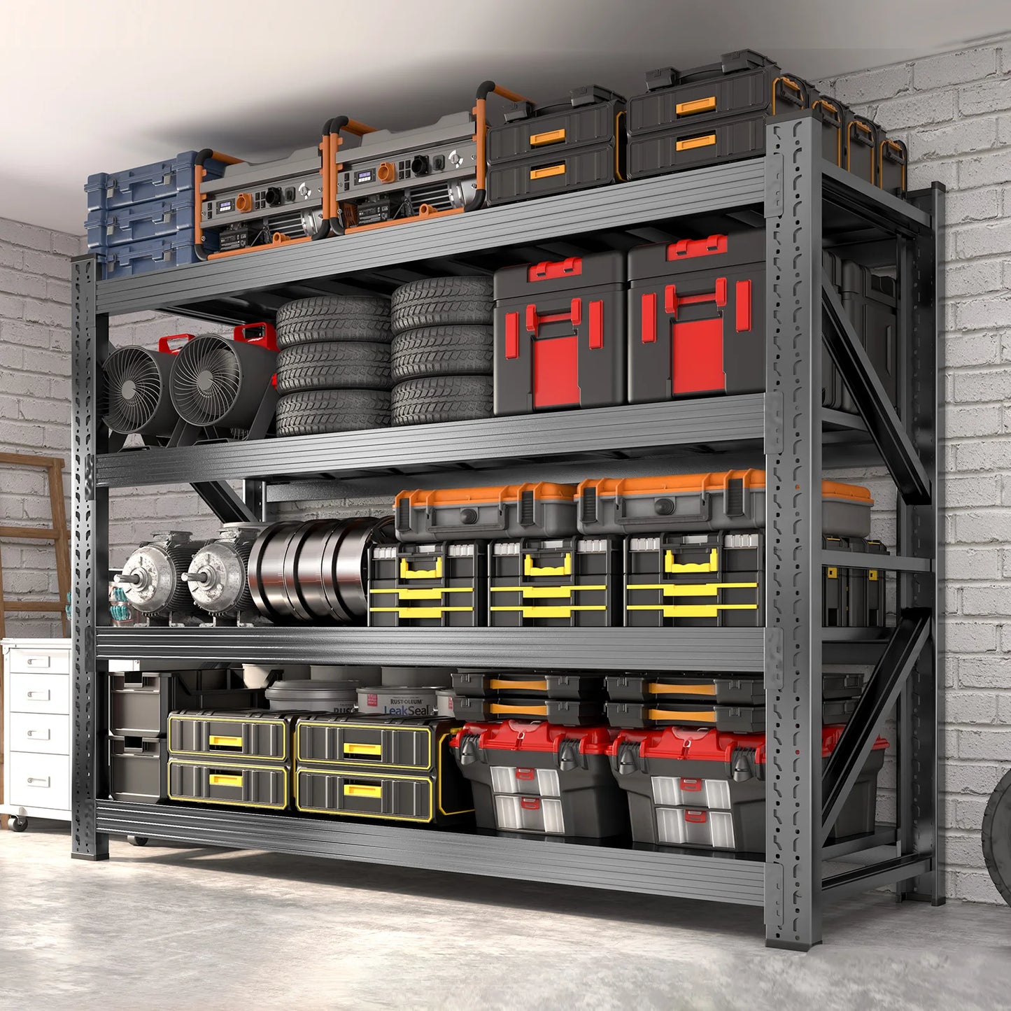 Garage Shelving 6000 lbs Heavy Duty, 4/5 Tier