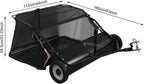 44" Heavy Duty Tow Behind Lawn Sweeper with Adjustable Brush, 25 cu ft Capacity for Leaves & Grass