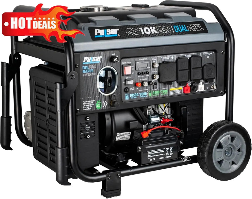 10500W Dual Fuel Portable Inverter Generator for Residential and Camping Use GD10KBN