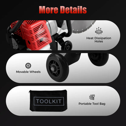 1400W Concrete Cutter Wall Chaser with 13" Blade