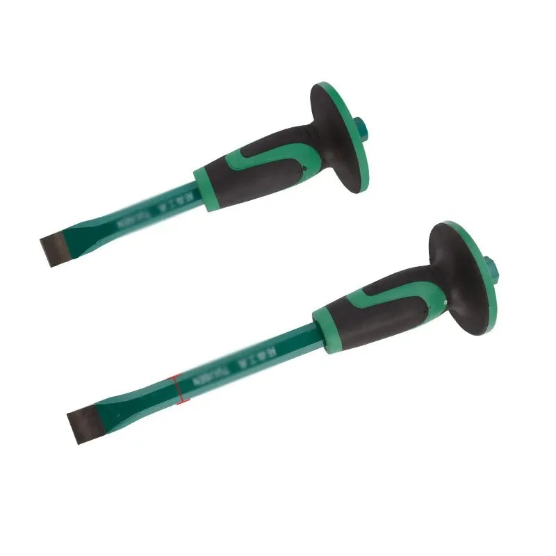 Stone chisel 250/300 long steel chisel chopper with rubber sleeve flat head flat chisel masonry chisel