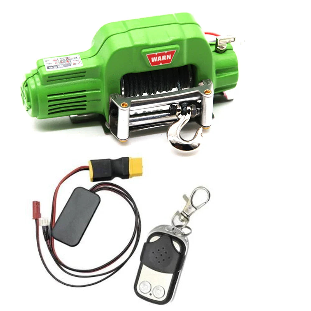 Metal Automatic simulation Simulated Winch for 1/10 1/8 RC Crawler Car Axial SCX10 III 90046 D90 TRX4 TRX-6 D110 90046 Redcat