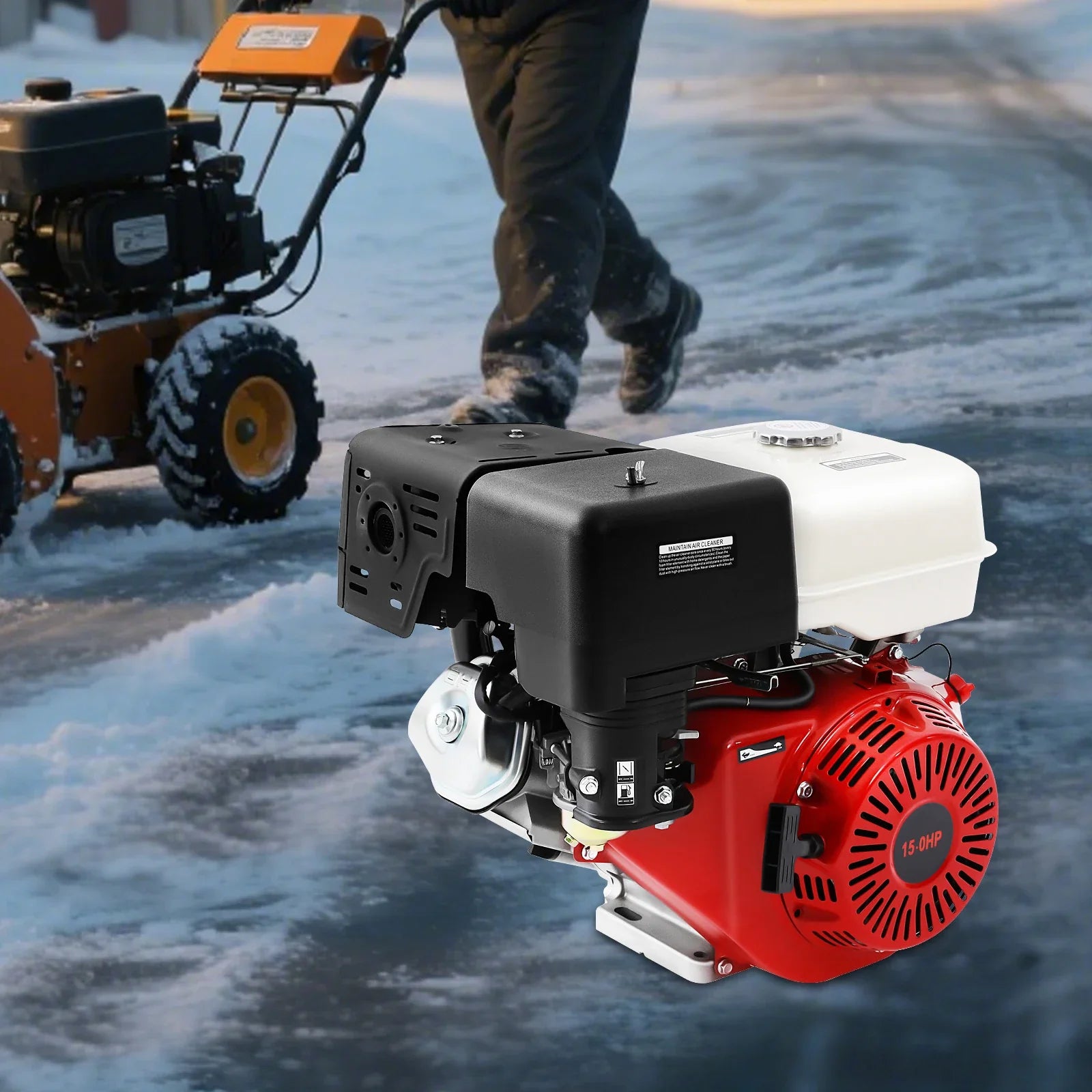 9700w 15HP Gasoline Engine 4 Stroke Aluminum Alloy Iron Material Engine 420cc High-Power Garden Tool Gas Motor for Farm