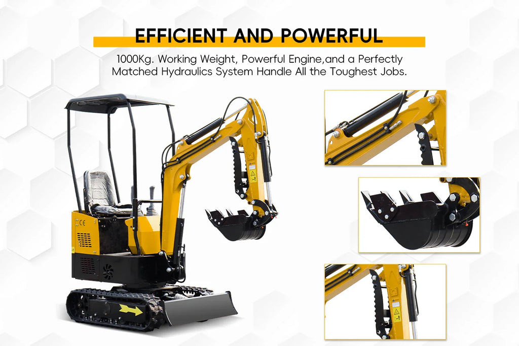 13.5HP Mini Excavator Gasoline Engine Crawler Excavator Agricultural Hydraulic Small Digger for Garden Farm
