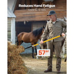 5 Tines Garden Fork Fiberglass Handle 57 in Digging Spading Pitchfork Heavy Duty