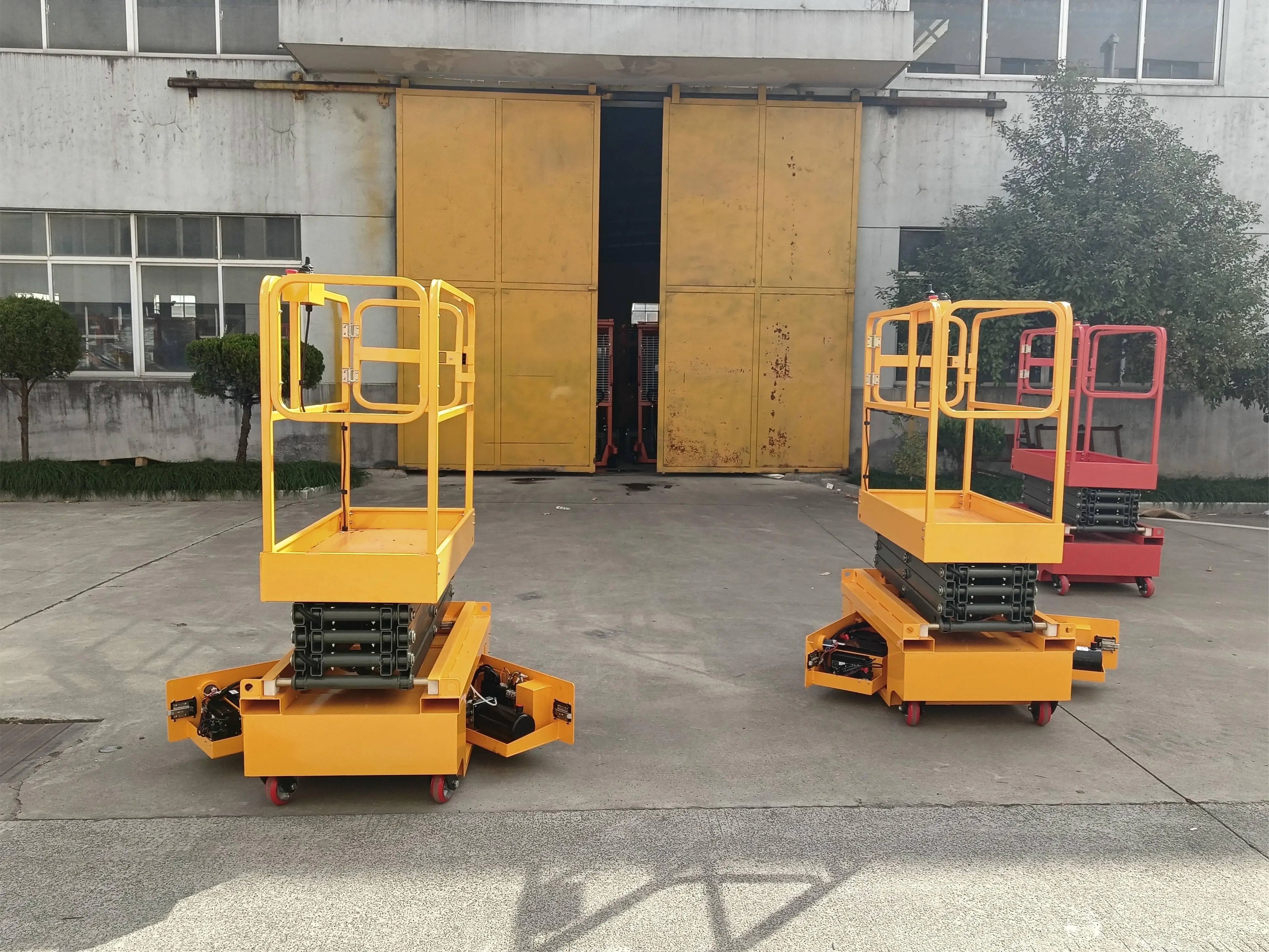 Scissor Lifter 300KG Elevated Work Platform 3m, 3.9m, 4m Self Propelled Scissor Mobile Electric Lift Platforms for Sale