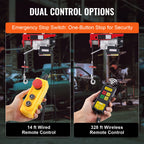 440lbs Wireless Electric Lifting Hoist with 40ft Single/20ft Double Slings Lifting Height Lift Hoist for Garage