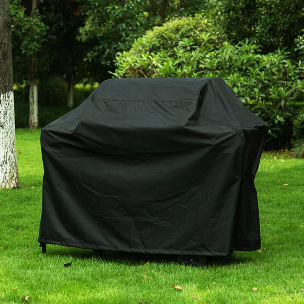 210D BBQ Cover Outdoor Dust Waterproof Weber Heavy Duty Grill Cover Rain Protective Outdoor Barbecue Cover Round