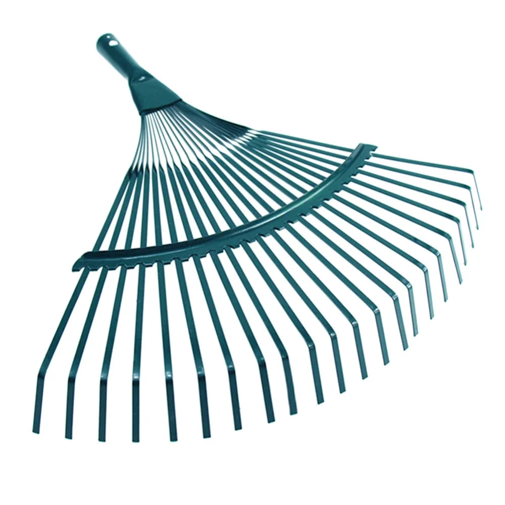 1Pc Durable 22-Tooth Garden Rake for Gardeners Grass Farming Rake Garden Leaf Rake Iron Potting Landscapers Reliable Tools