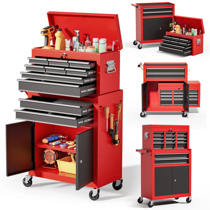 10-Drawer Rolling Tool Chest with Wheels