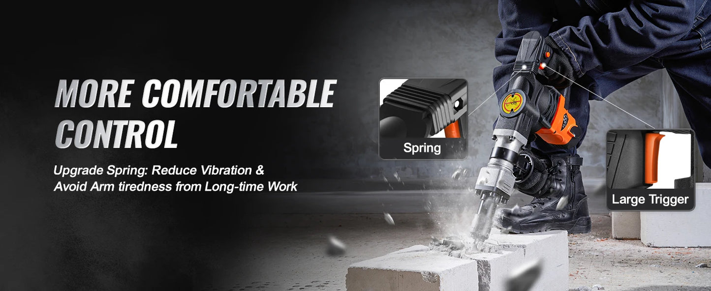 1400W Electric Demolition Jack Hammer 2900 BPM