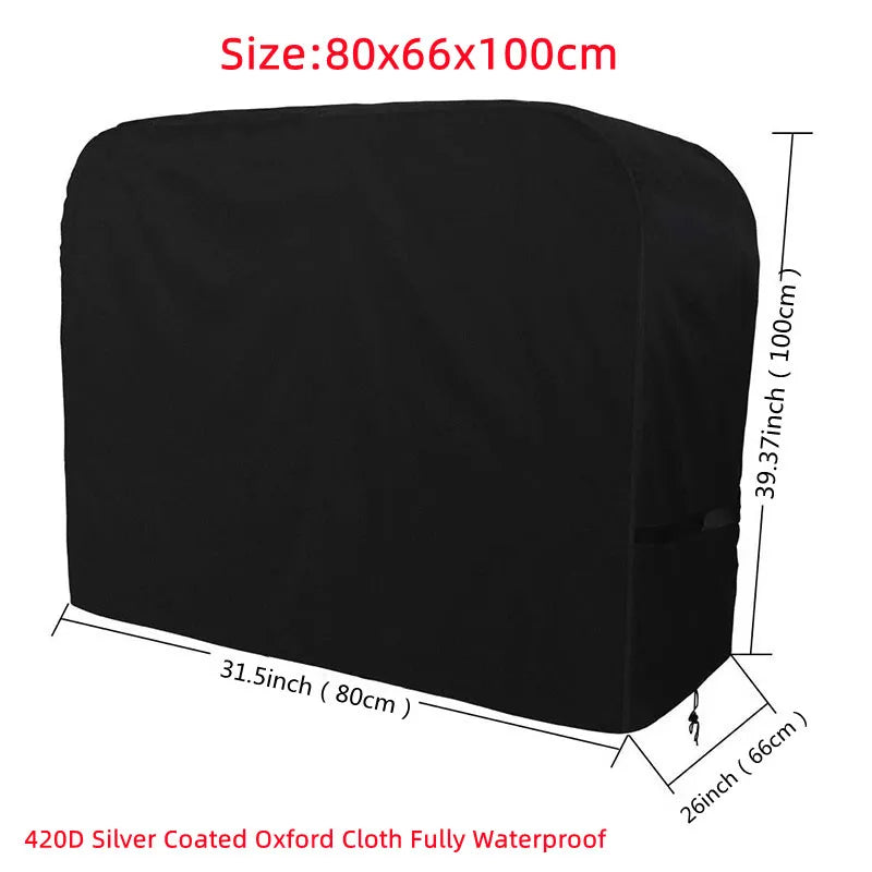 420D Oxford Cloth BBQ Cover Outdoor Dust Waterproof Rain Heavy-Duty Grill Cover Anti UV Duty Weber Heavy Protective Grill Cover