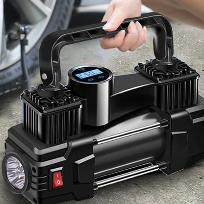 12V 150 PSI Dual Cylinder Tire Inflator Air Compressor