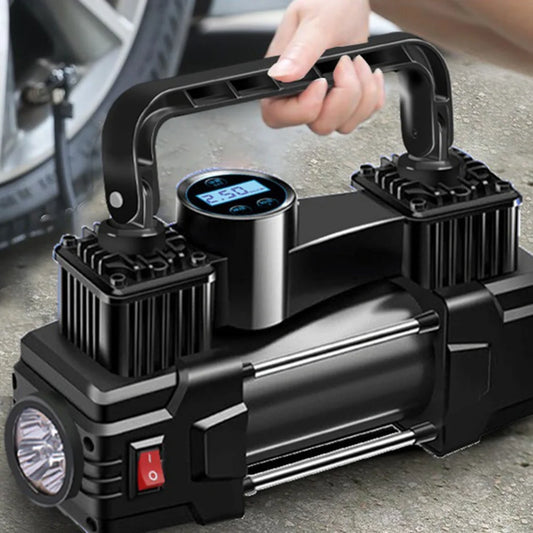 12V 150 PSI Dual Cylinder Tire Inflator Air Compressor
