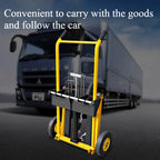 Folding mobile stacker manual forklift hydraulic transporter lifting platform truck loading and unloading household