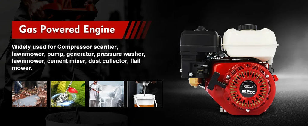 6.5HP 4-Stroke Gas Engine for Honda GX160 OHV  Pull Start  Air Cooling System 200cc