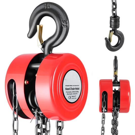 1T/2T Manual Chain Hoist with 8-20 ft Lift Height