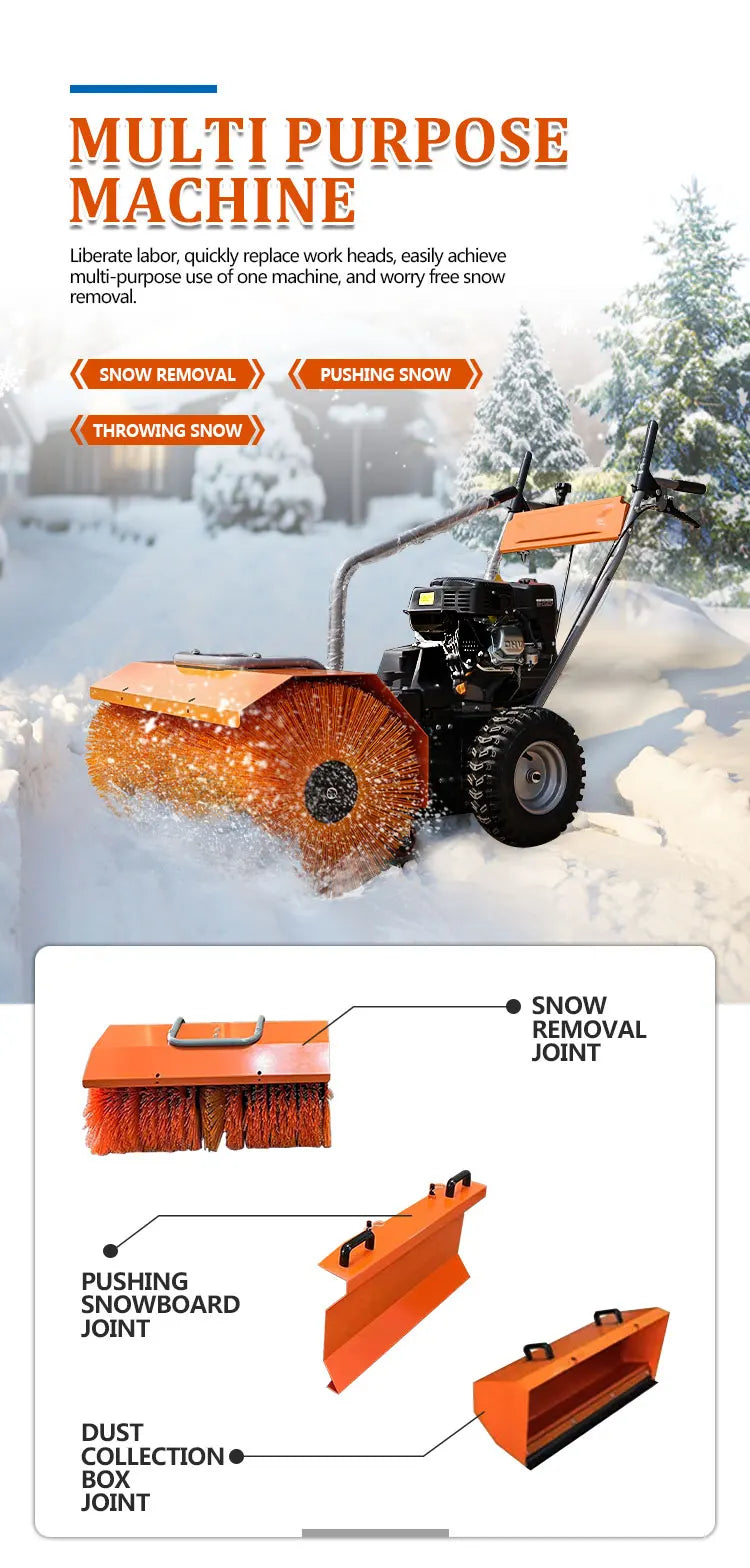 Small Fully Automatic Hand-held Snow Sweeper Municipal Sanitation Household Small Snow Sweeper
