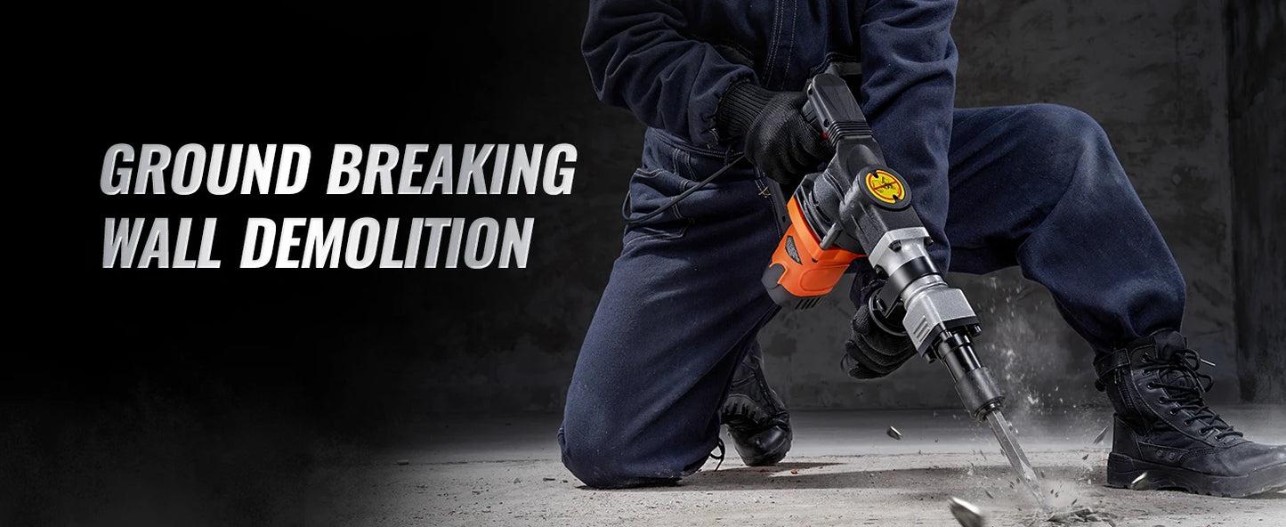 1400W Electric Demolition Jack Hammer 2900 BPM