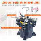 10L Spray Paint Pressure Pot Tank Air Paint Pressure Pot Metal Rack Leak Repair Sealant for Industry Home Construction