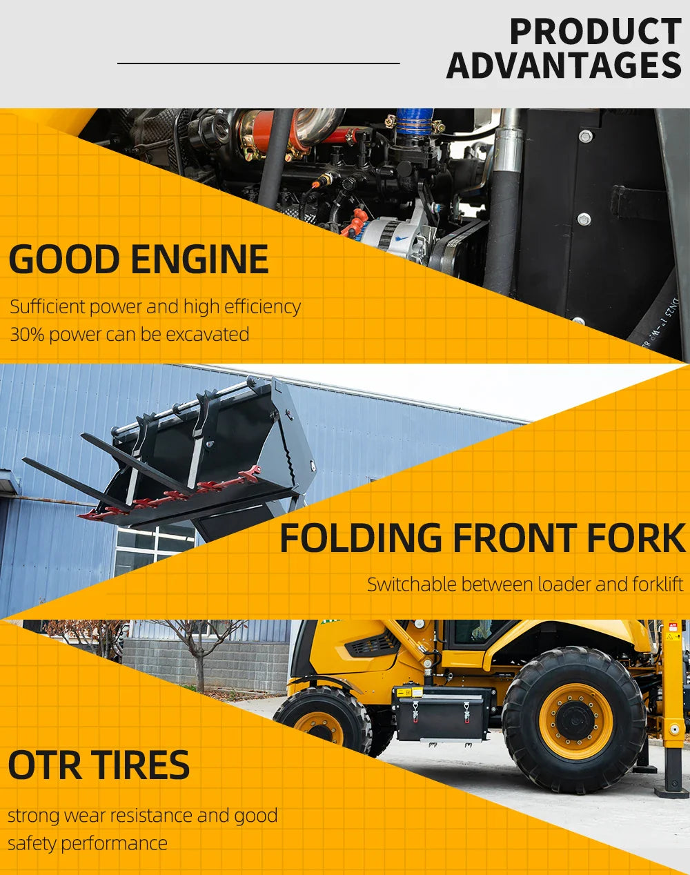 7.8 ton Excavator Loader 4x4 Backhoe Loader Multi-Purpose 4WD All-Terrain Diesel Agricultural Tractor Construction Machinery